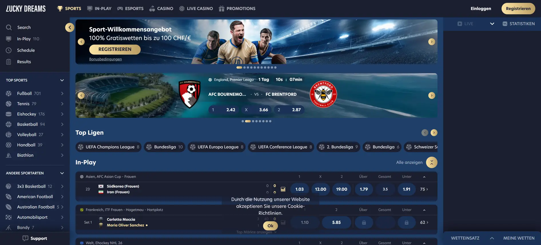 LuckyDreams Sportwetten