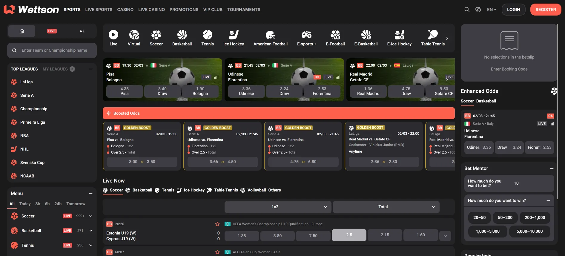 Wettson sports betting