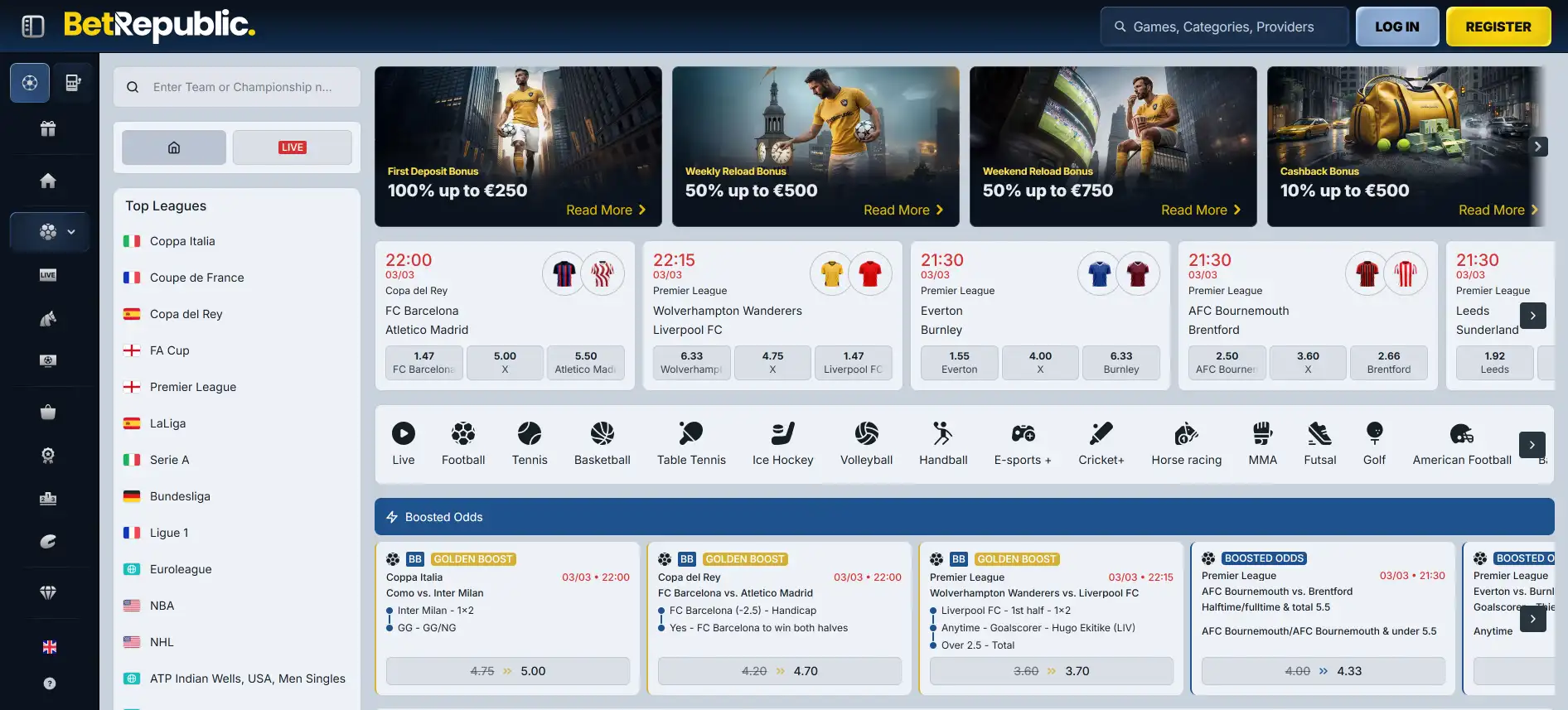 BetRepublic sports betting