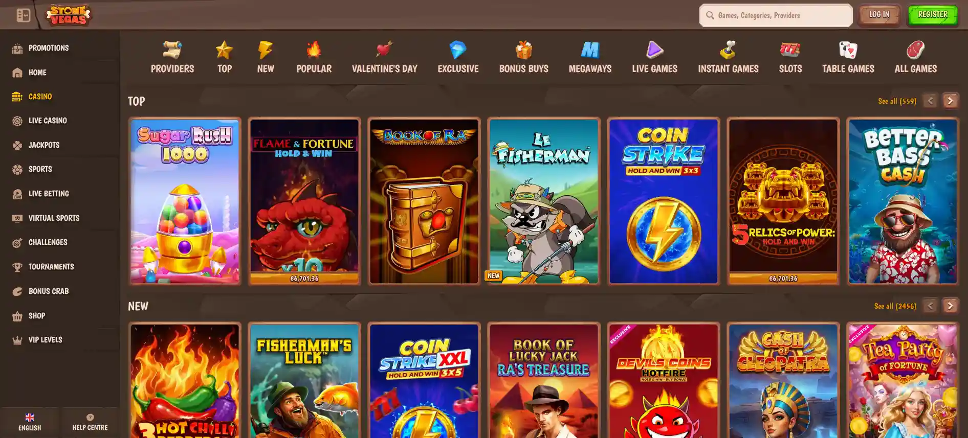 Stonevegas казино игры