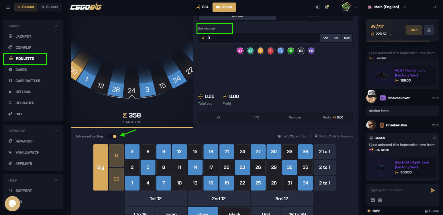 csgobig roulette
