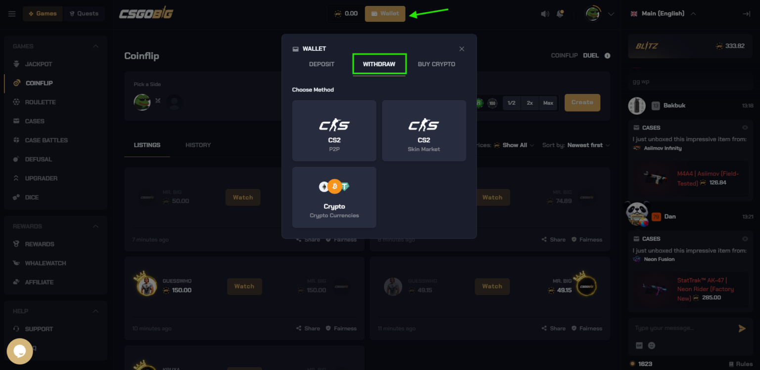 csgobig withdraw page