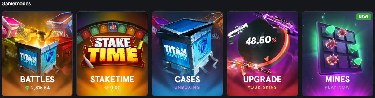 CSGOSTAKE casino games