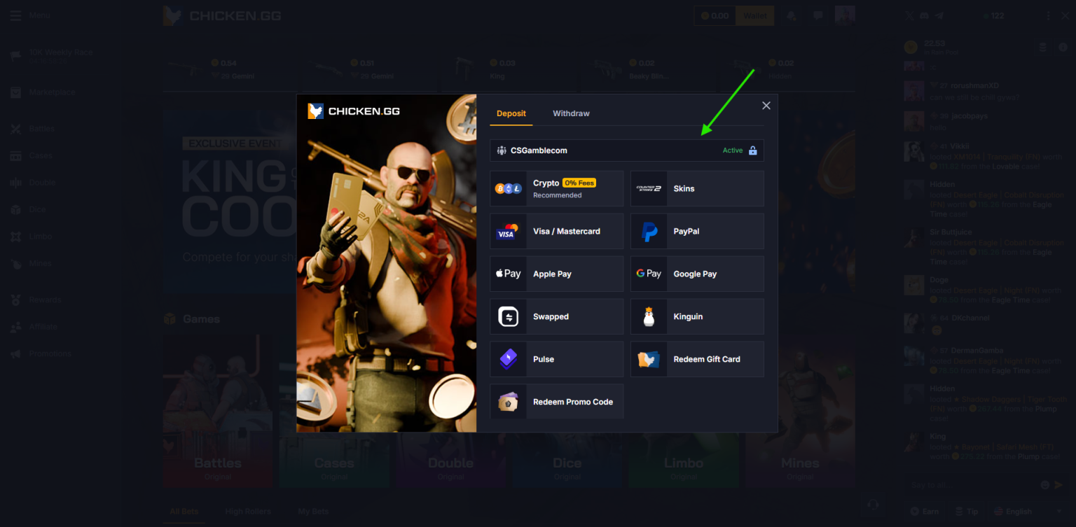 chicken.gg promo code