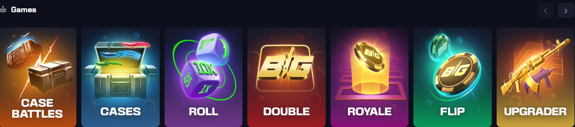 CSGOBig game selection