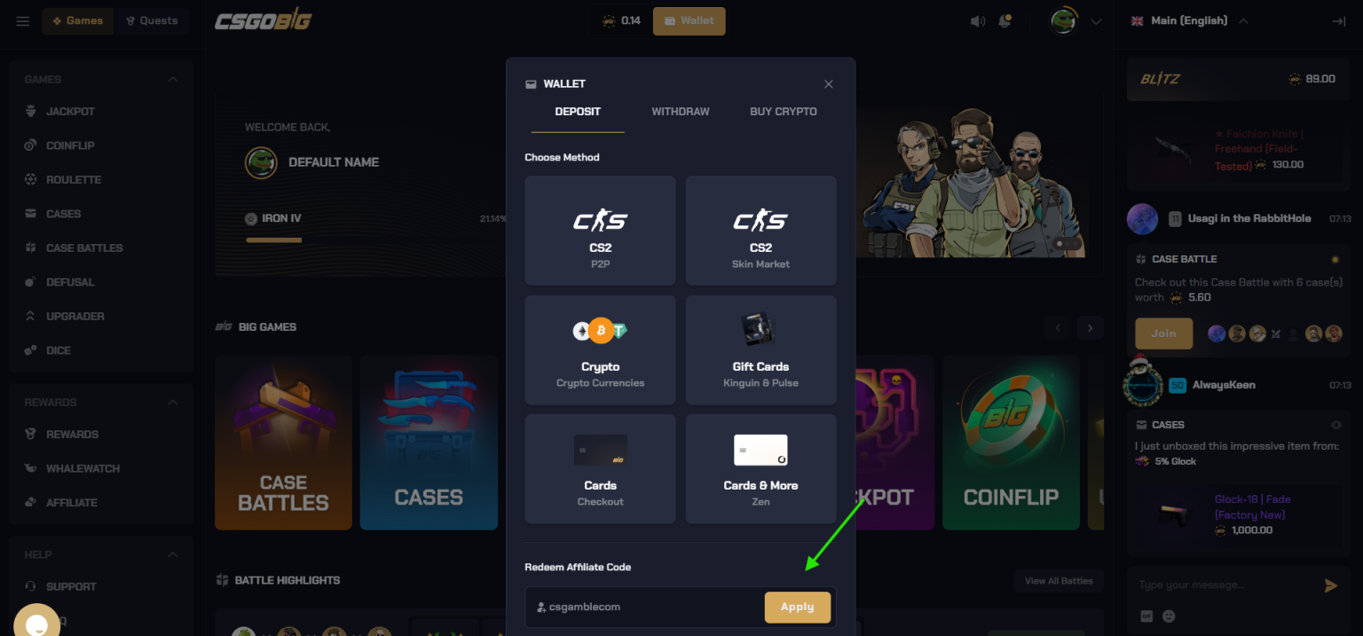 csgobig promo code 2026