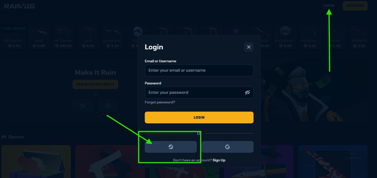 rain.gg login