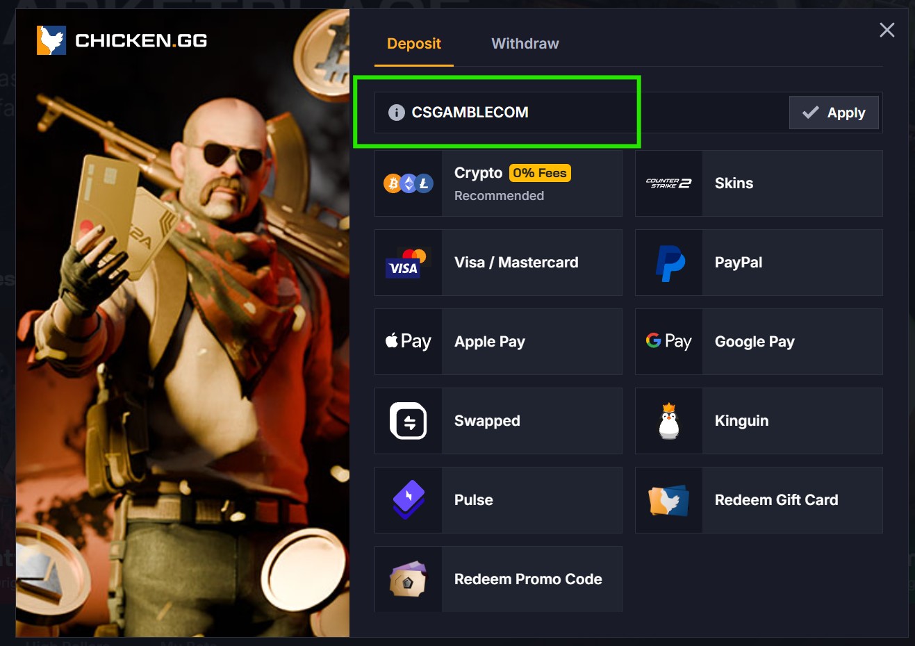 Chicken.gg Promo Code