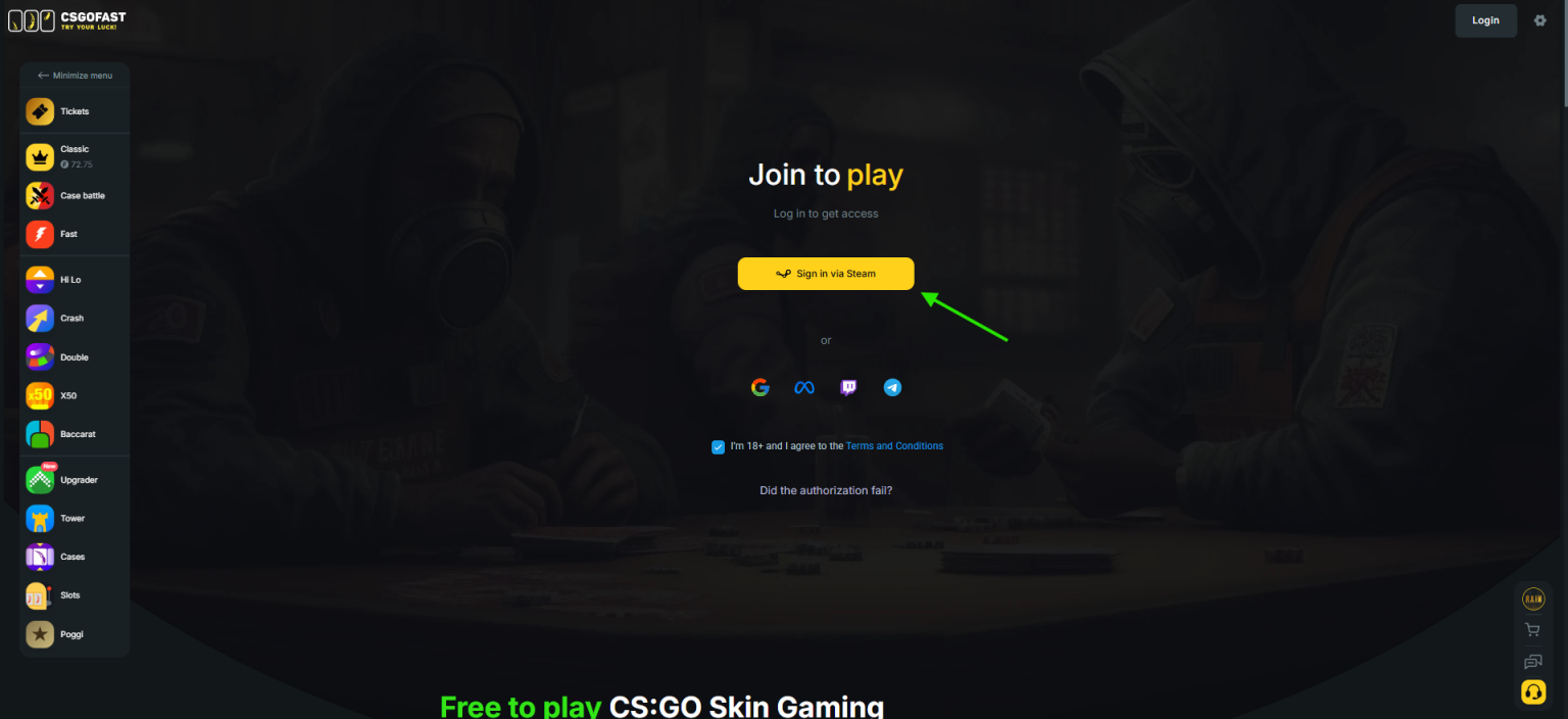 csgofast login