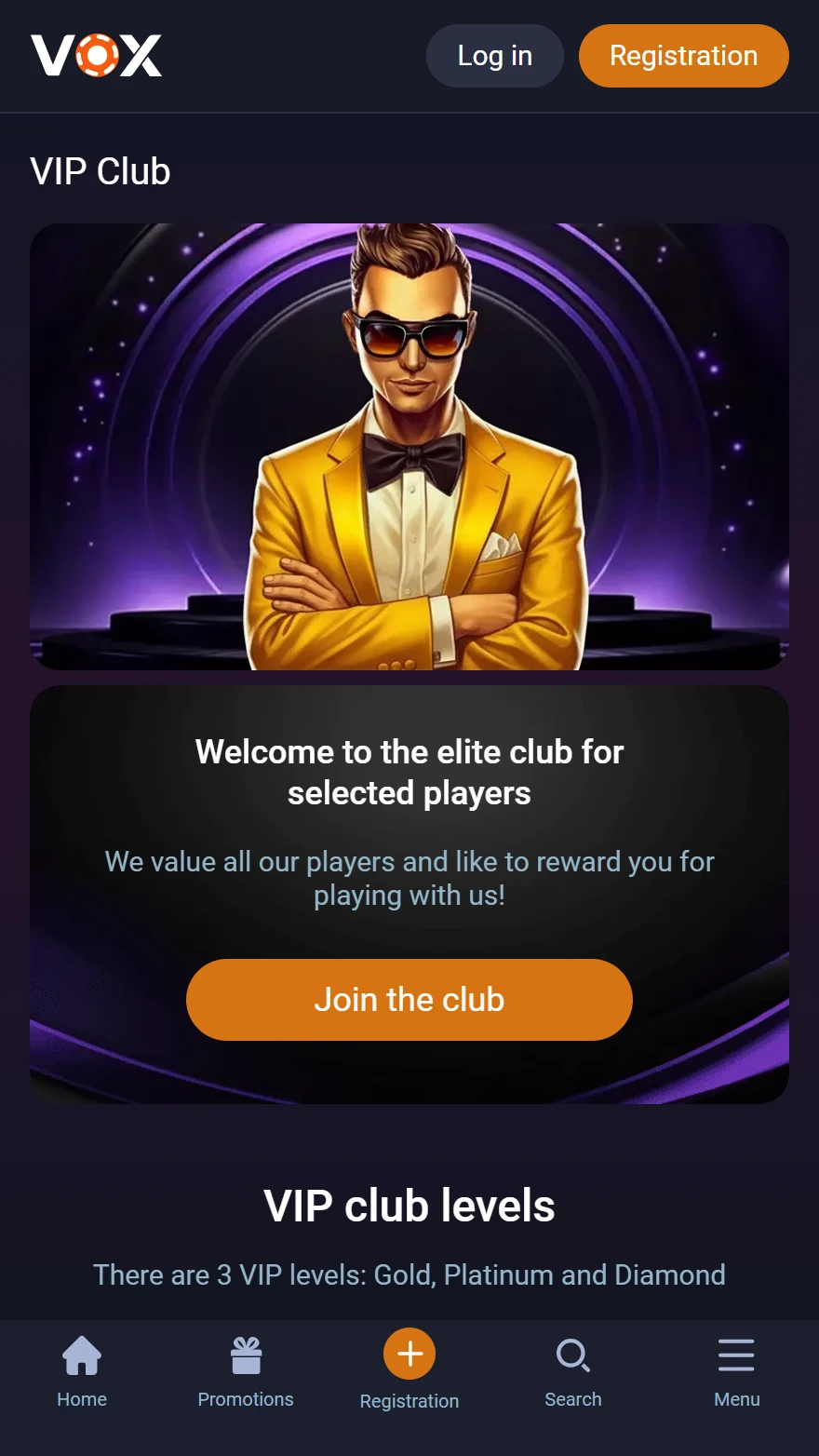 VOX Casino VIP-klubi leht