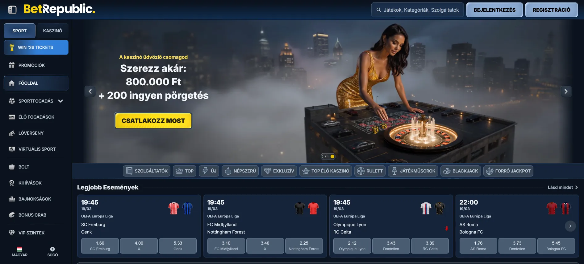 BetRepublic kaszinó