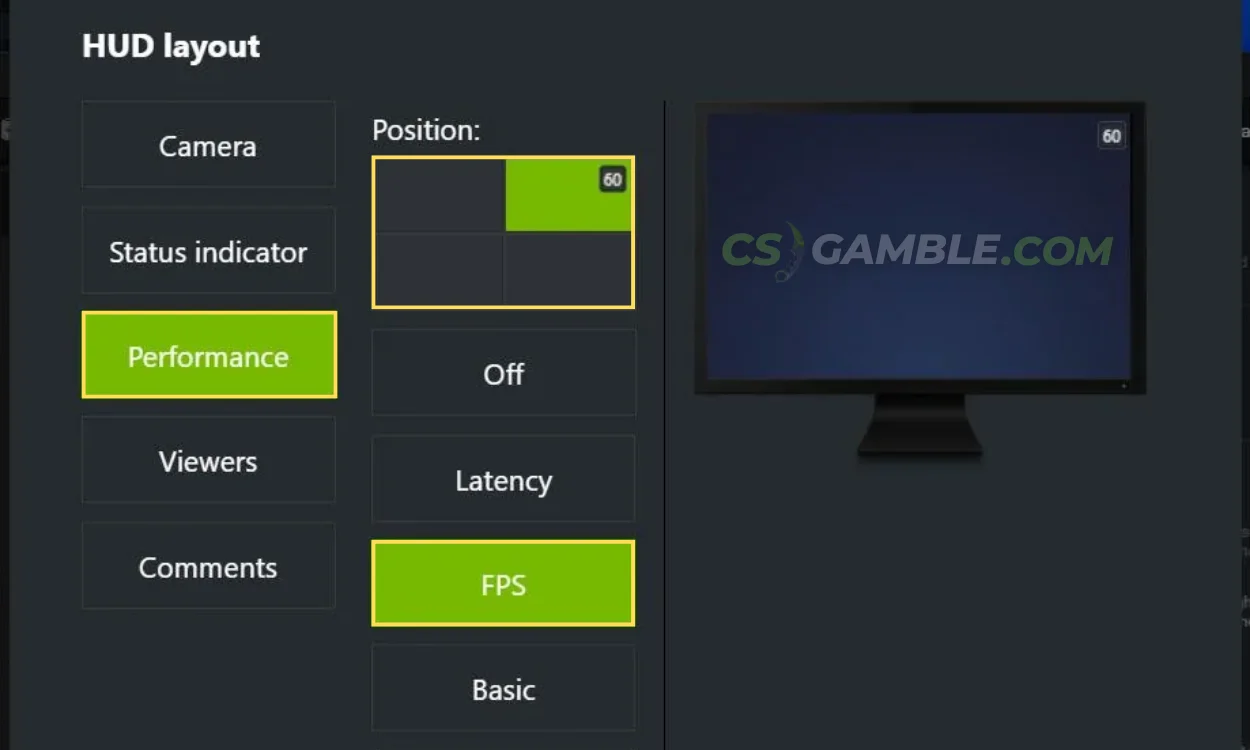 Enable NVIDIA FPS Overlay
