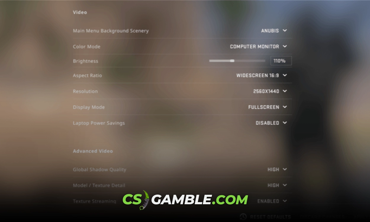 cs2 settings page