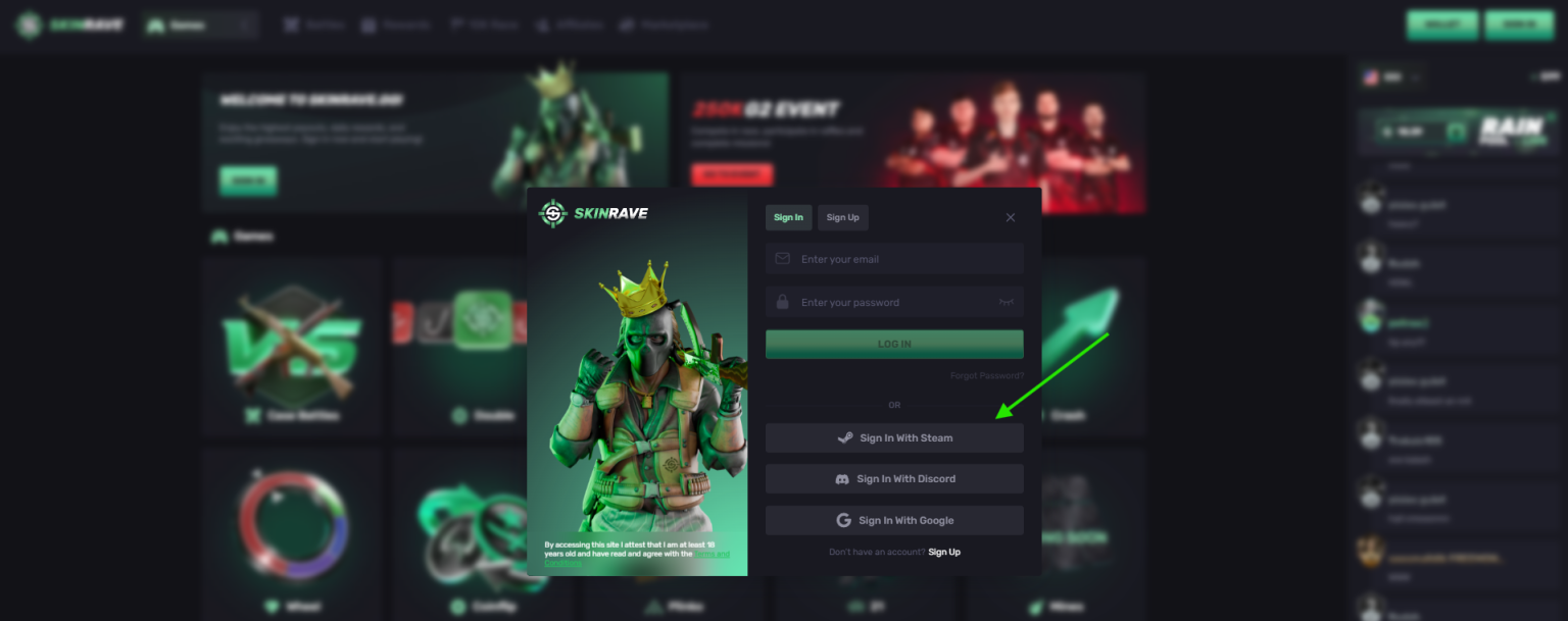 skinrave.gg login