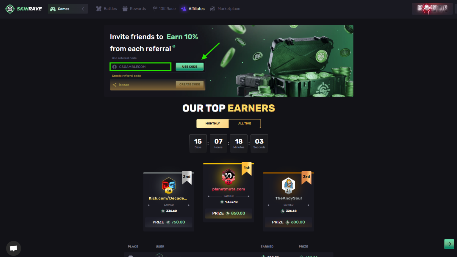 skinrave.gg promo code