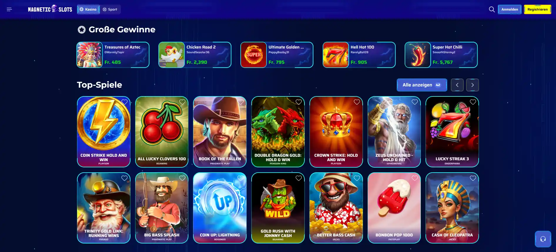 Magneticslots Casino-Spiele