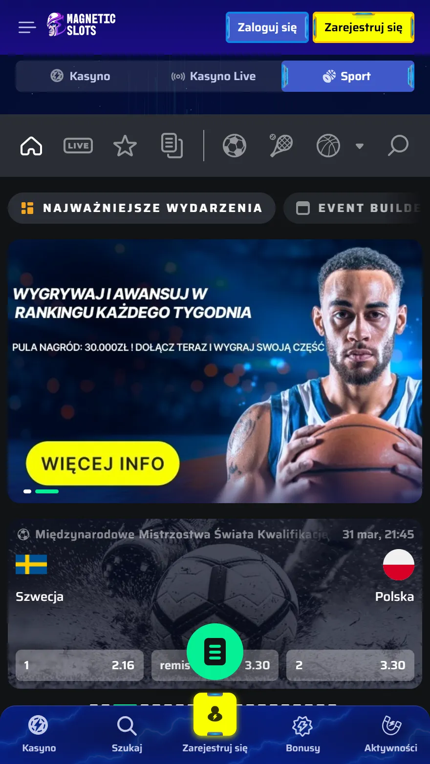 Magneticslots страница ставок на спорт