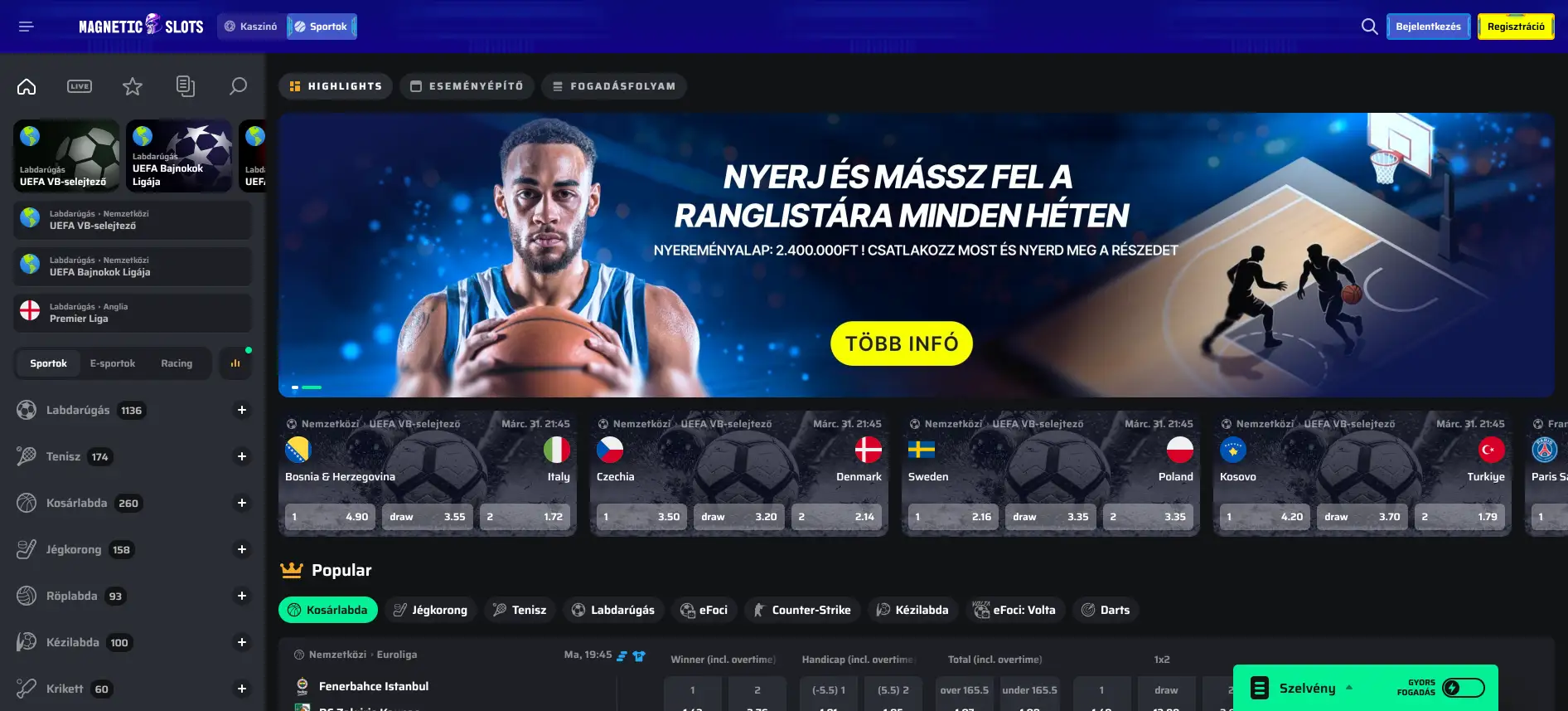 MagneticSlots sportfogadás