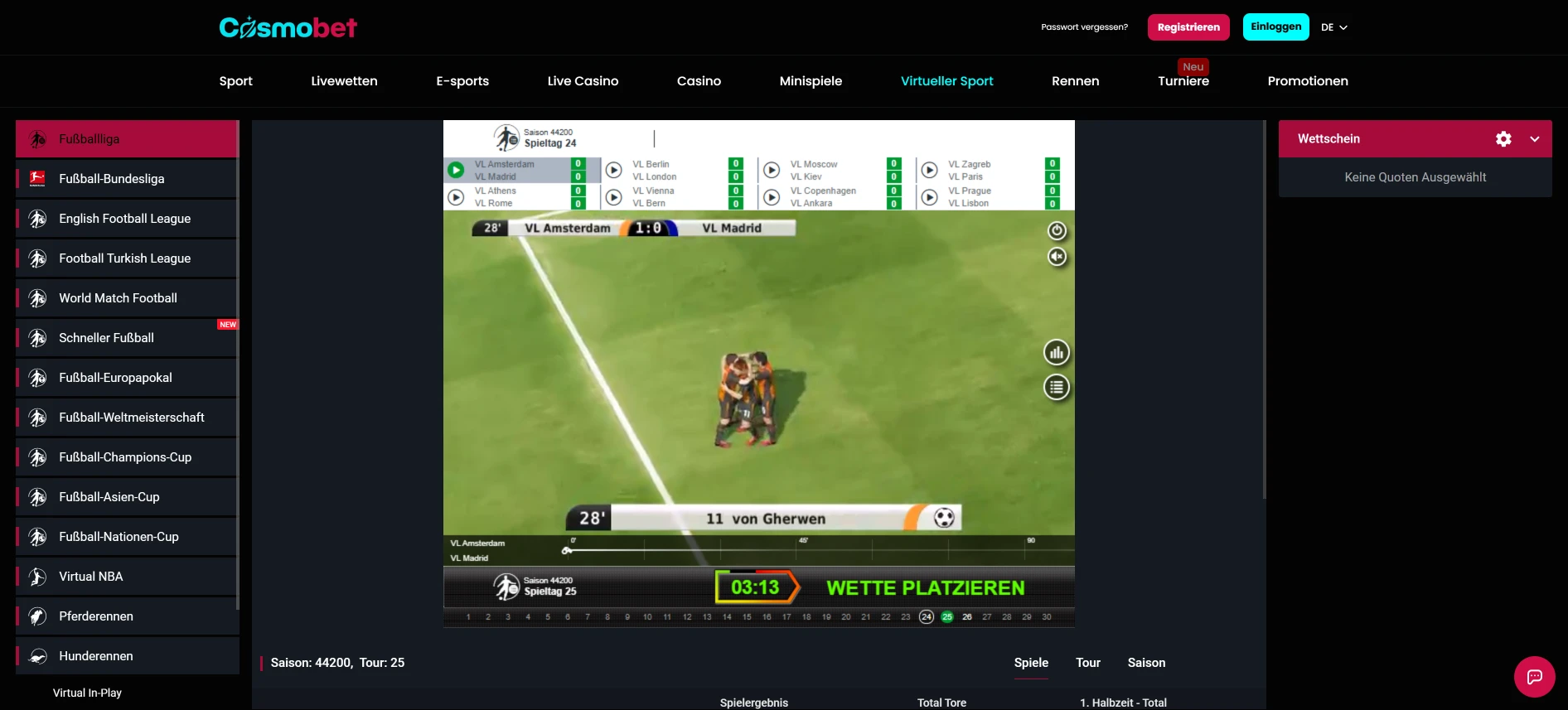 Cosmobet Virtuelle Sportwetten