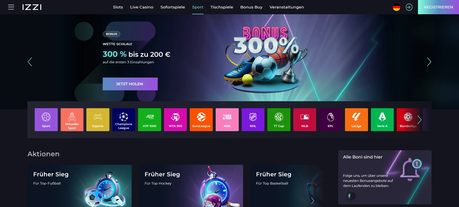 Izzi Casino Sportwetten