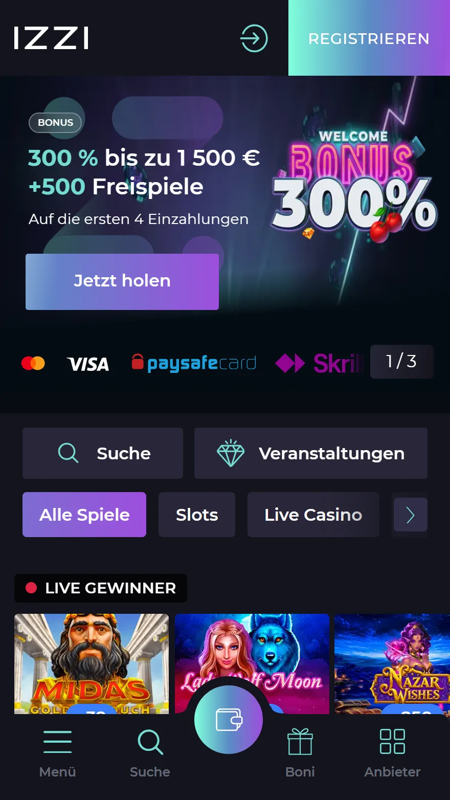 Izzi Casino Startseite