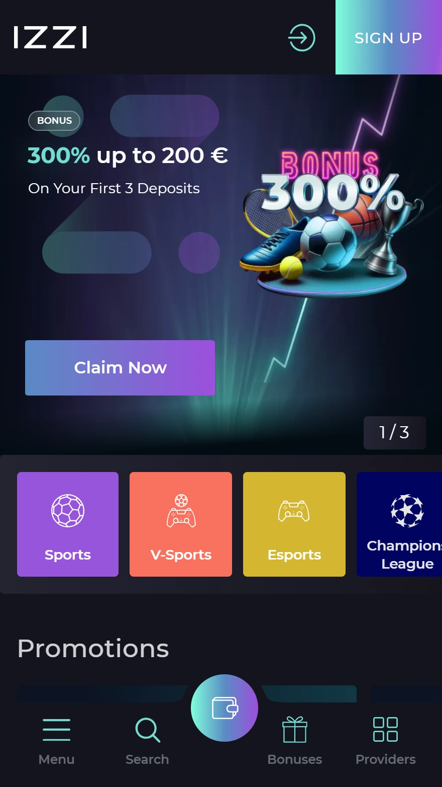 Izzi Casino totalizatora lapa