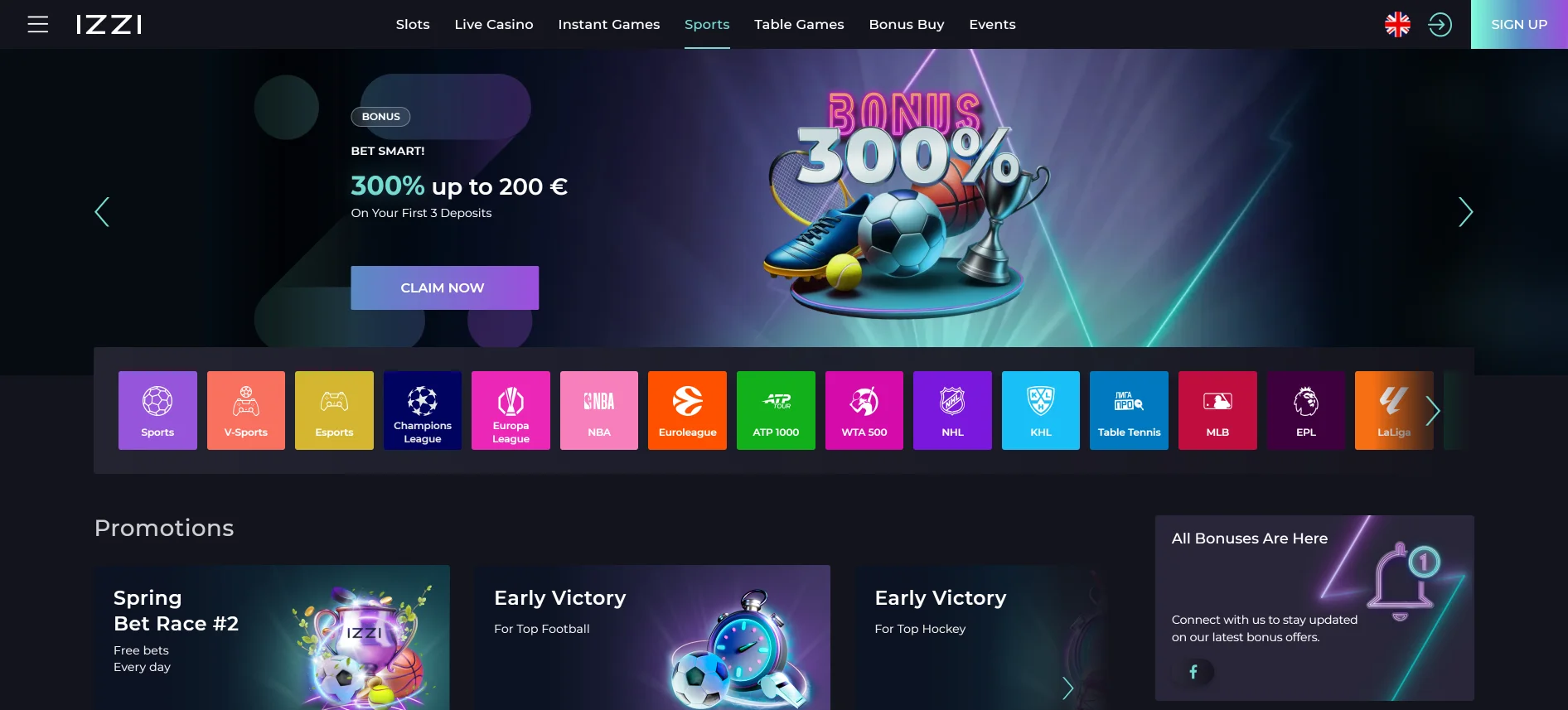 Izzi Casino totalizators