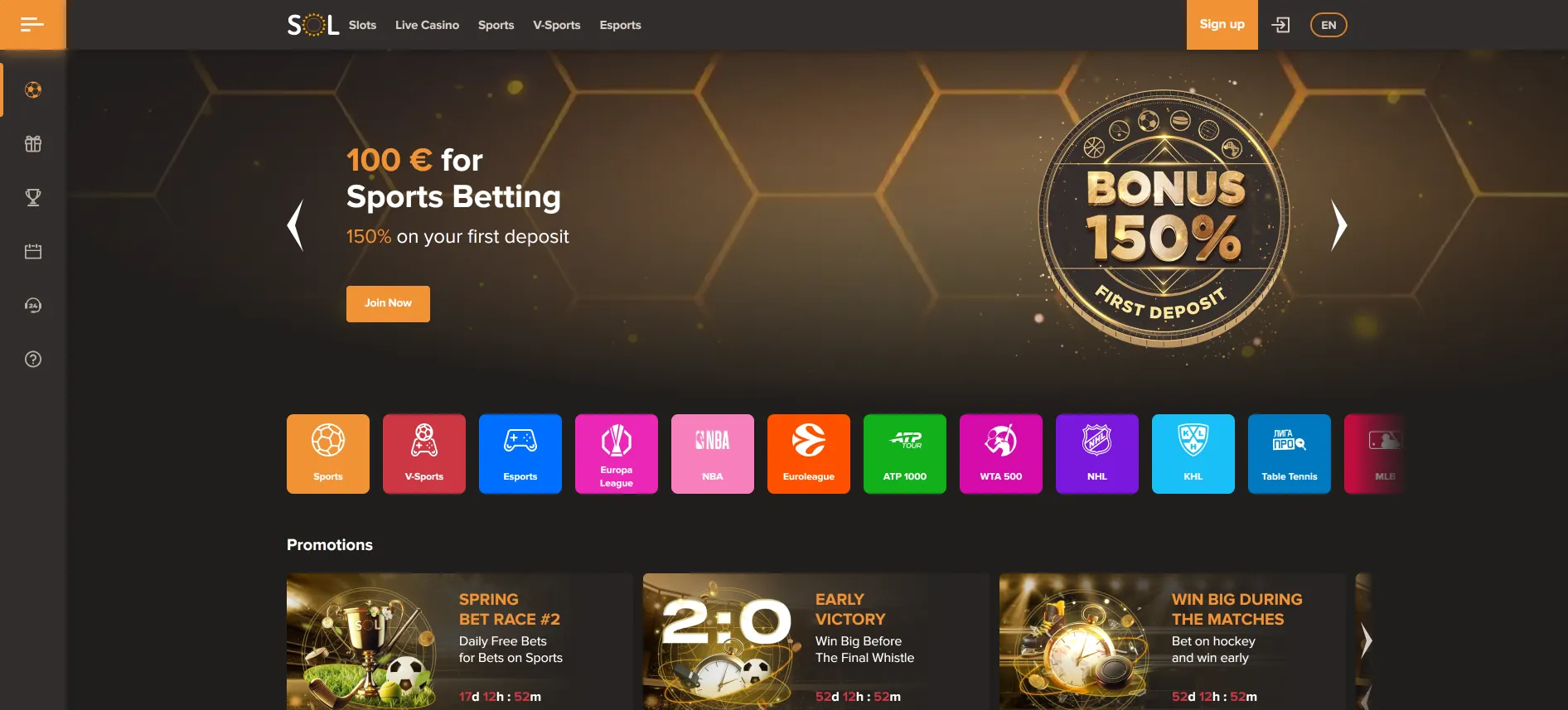 SOL Casino totalizators