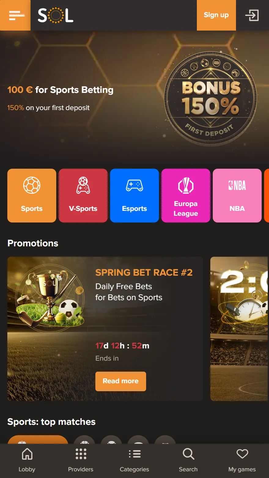 SOL Casino totalizatora lapa