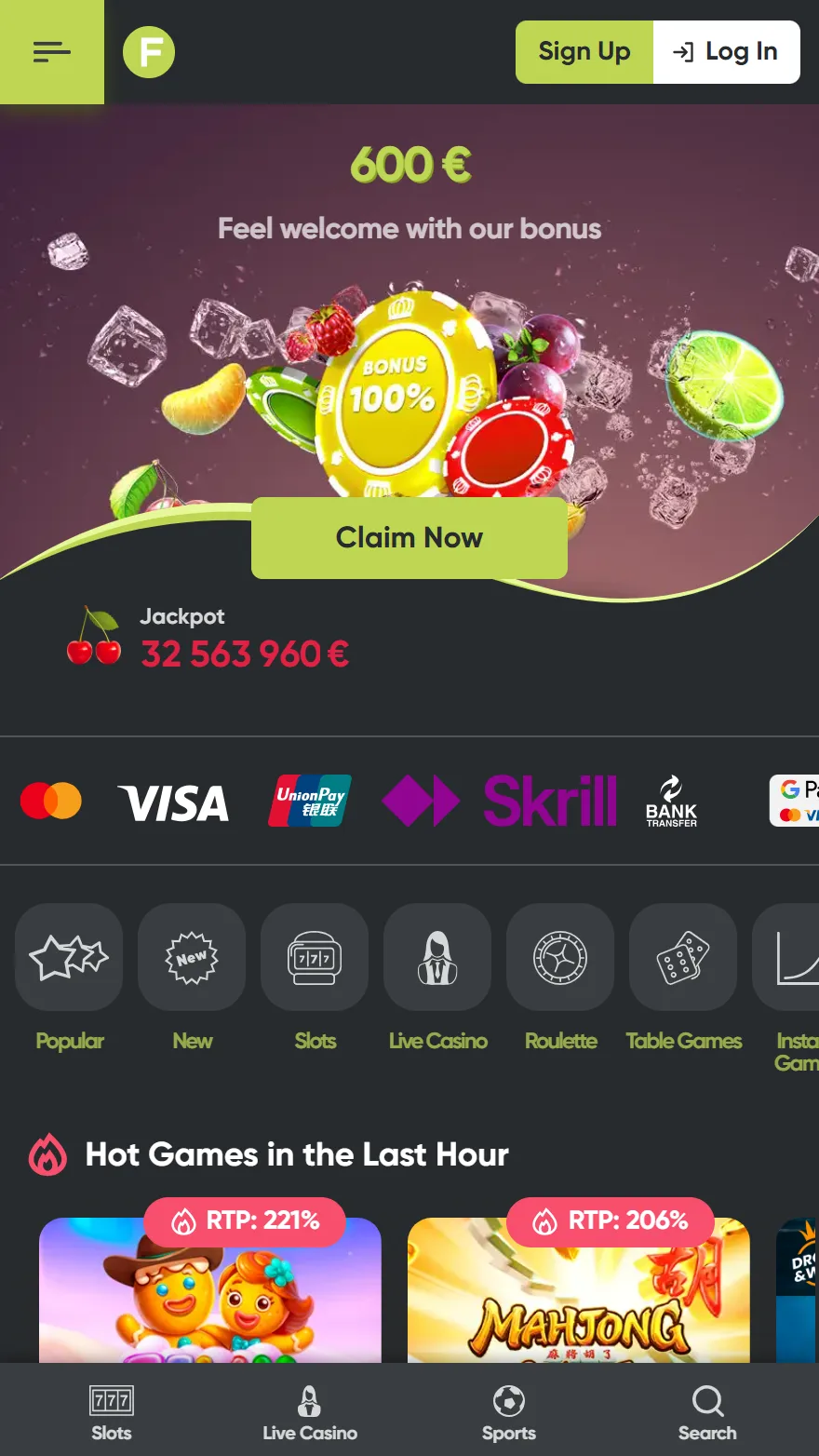 Fresh Casino avaleht