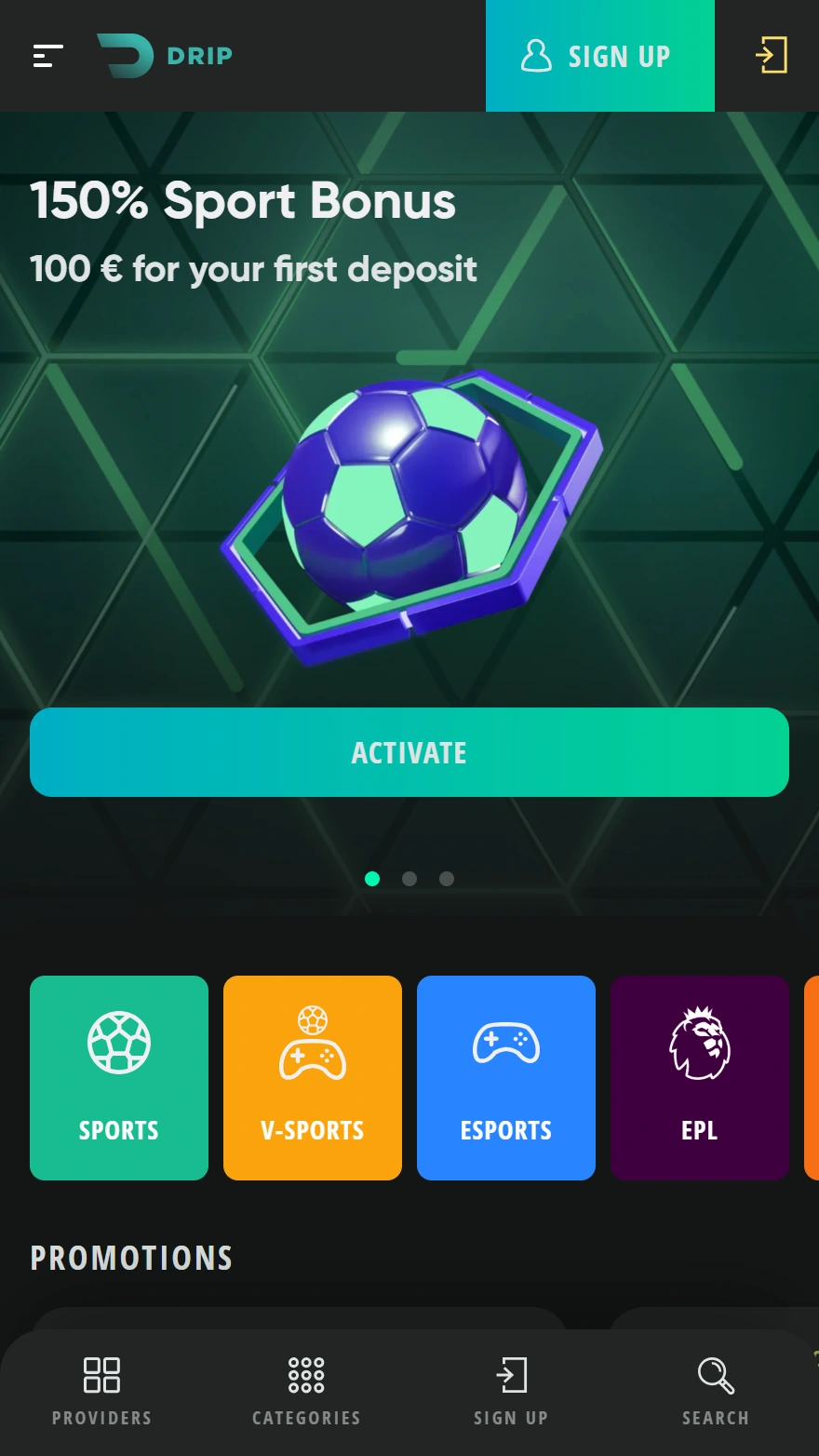 Drip Casino strona z zakładami sportowymi