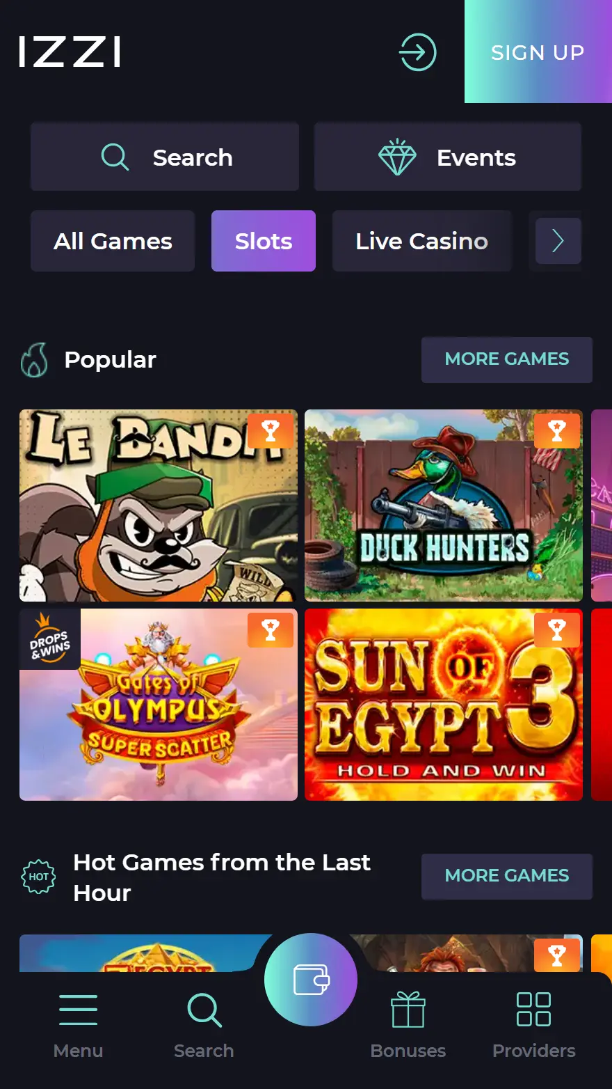 Izzi Casino strona gier