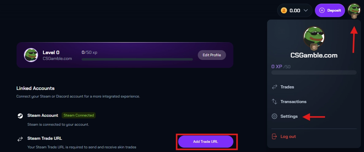 cs2skin withdraw trade link