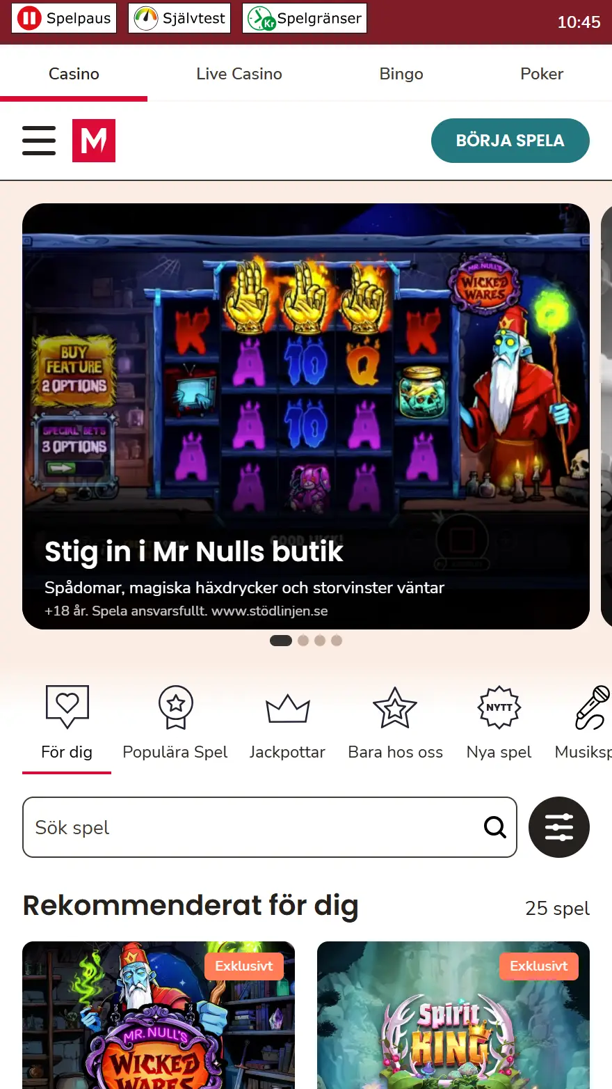 Maria casino hemsida