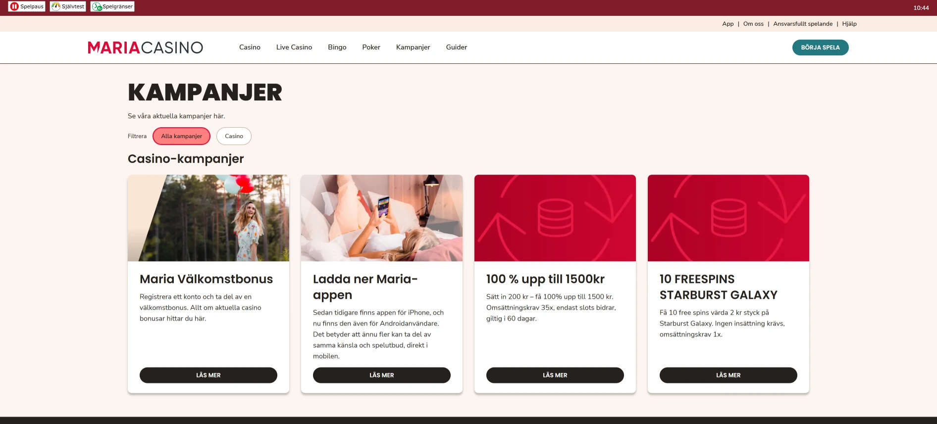 Maria casino bonusar