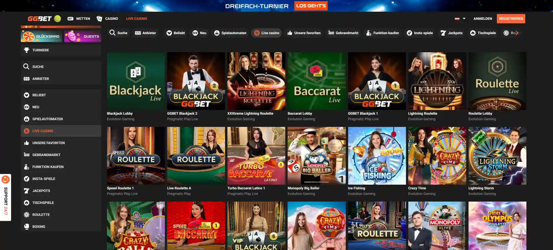 GGBet Live-Casino