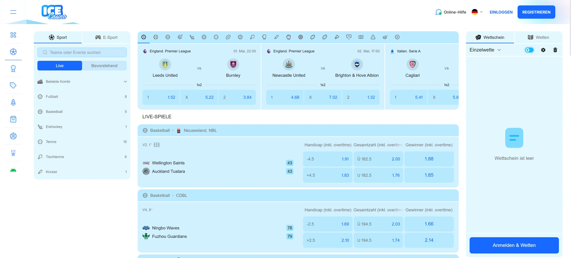Ice Casino Sportwetten