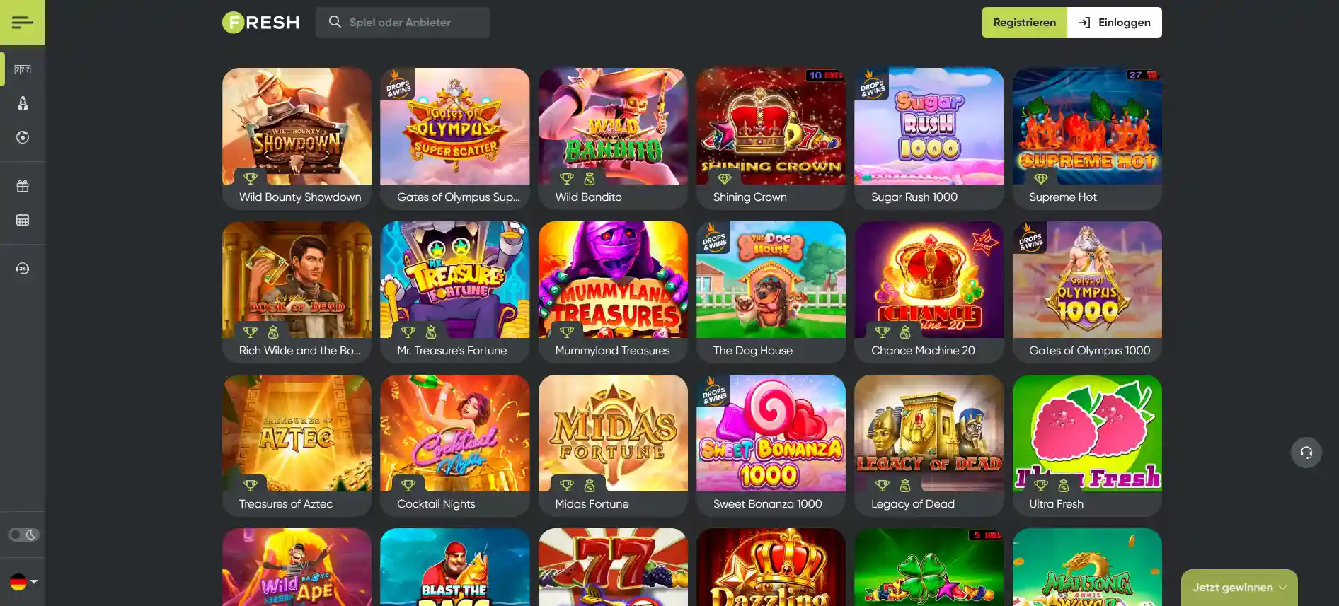 Fresh Casino Spiele