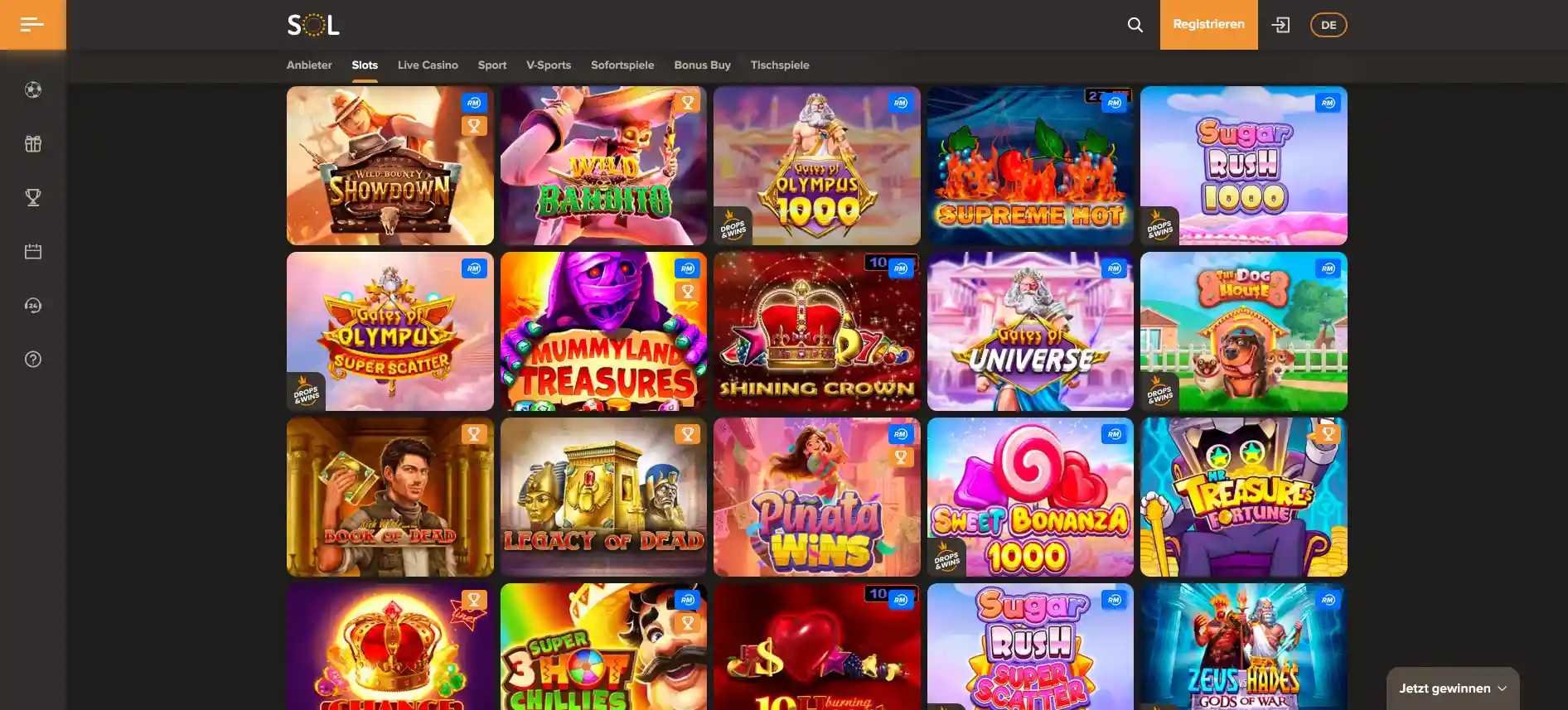Sol Casino Spiele