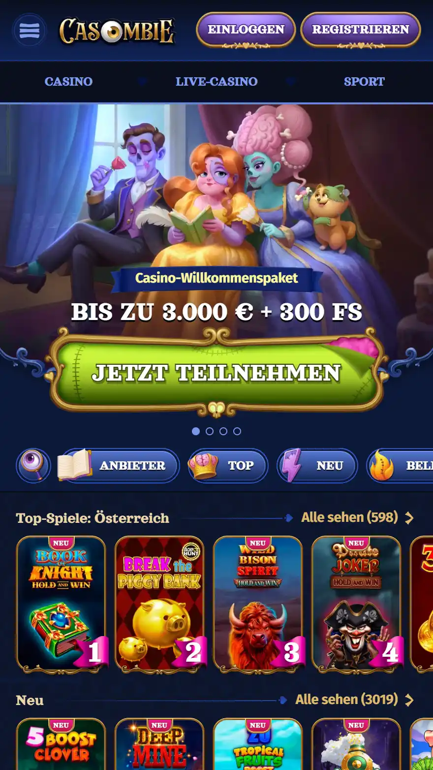 Casombie Casino Startseite