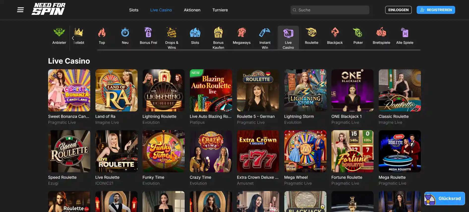 NeedForSpin Live Casino