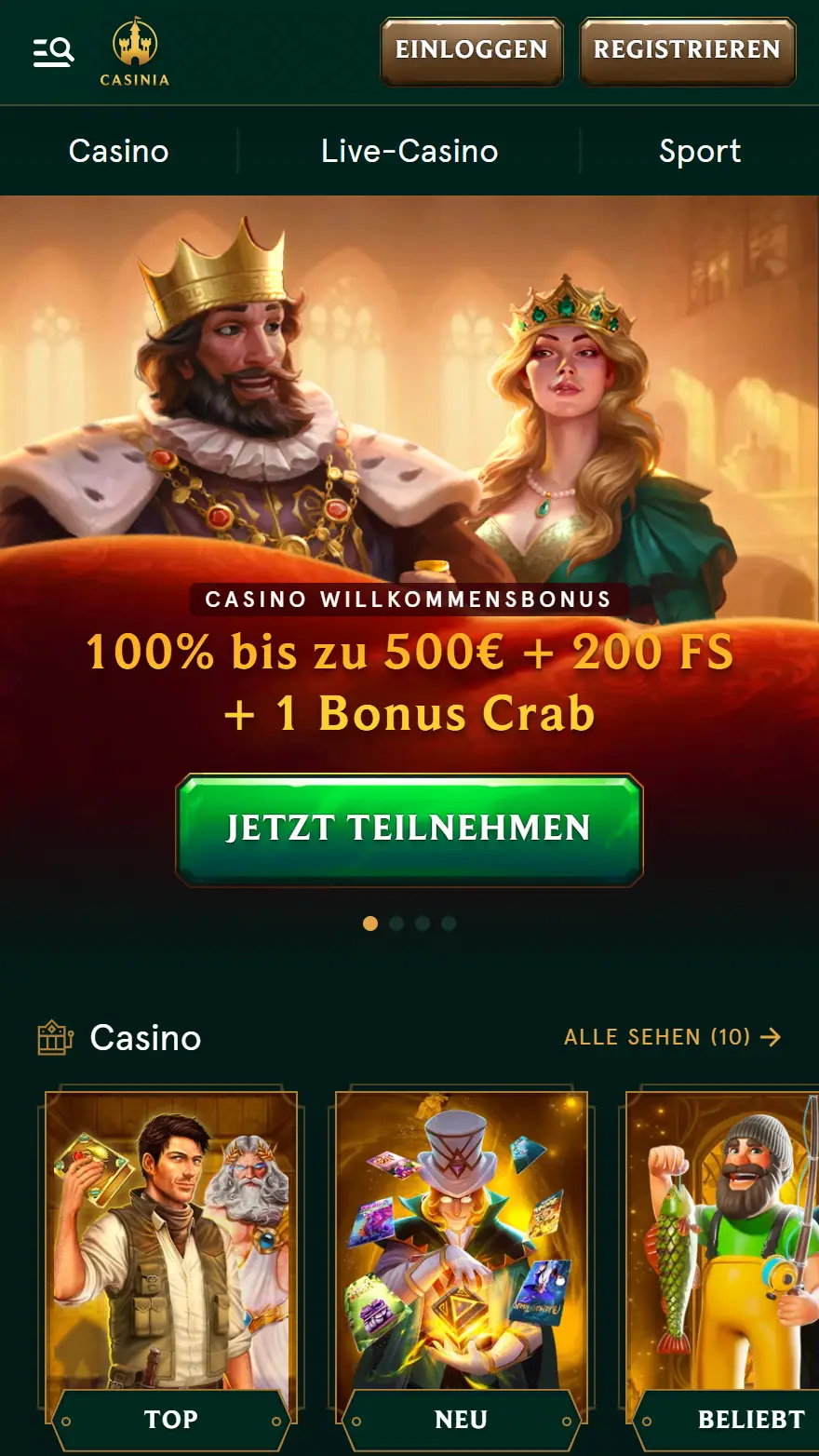 Casinia Casino Startseite