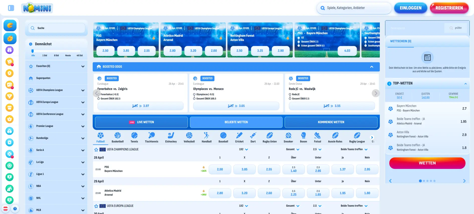 Nomini Sportwetten
