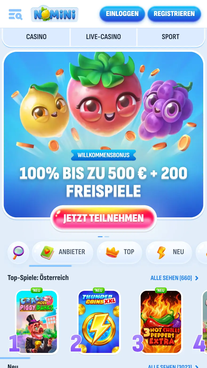 Nomini Casino Startseite