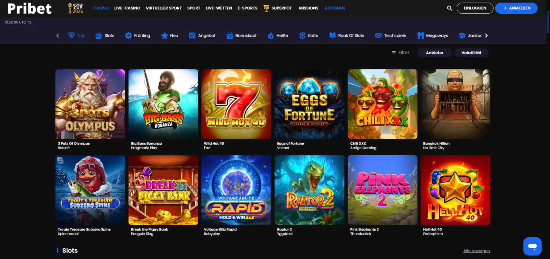Pribet Casino Spiele