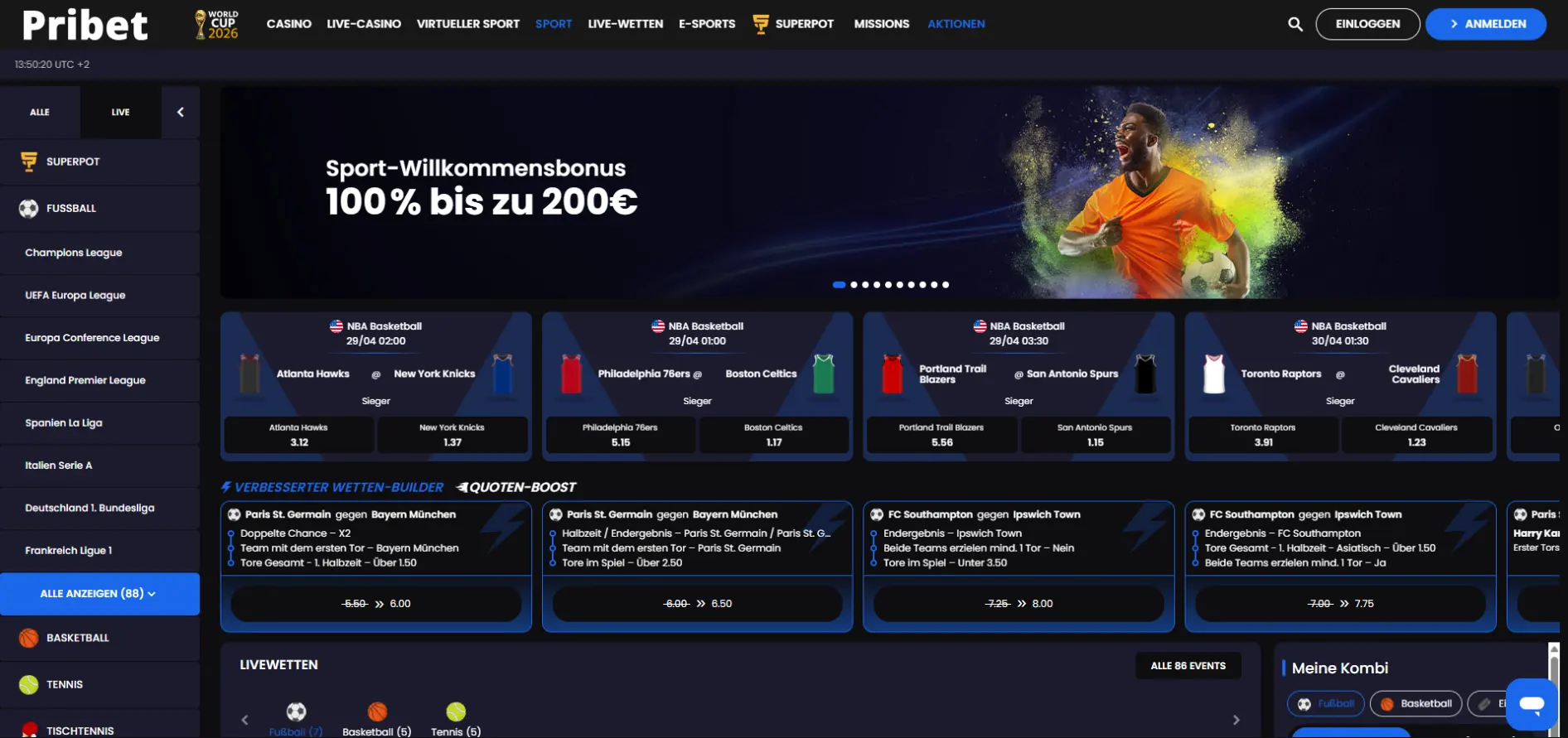 Pribet Sportwetten
