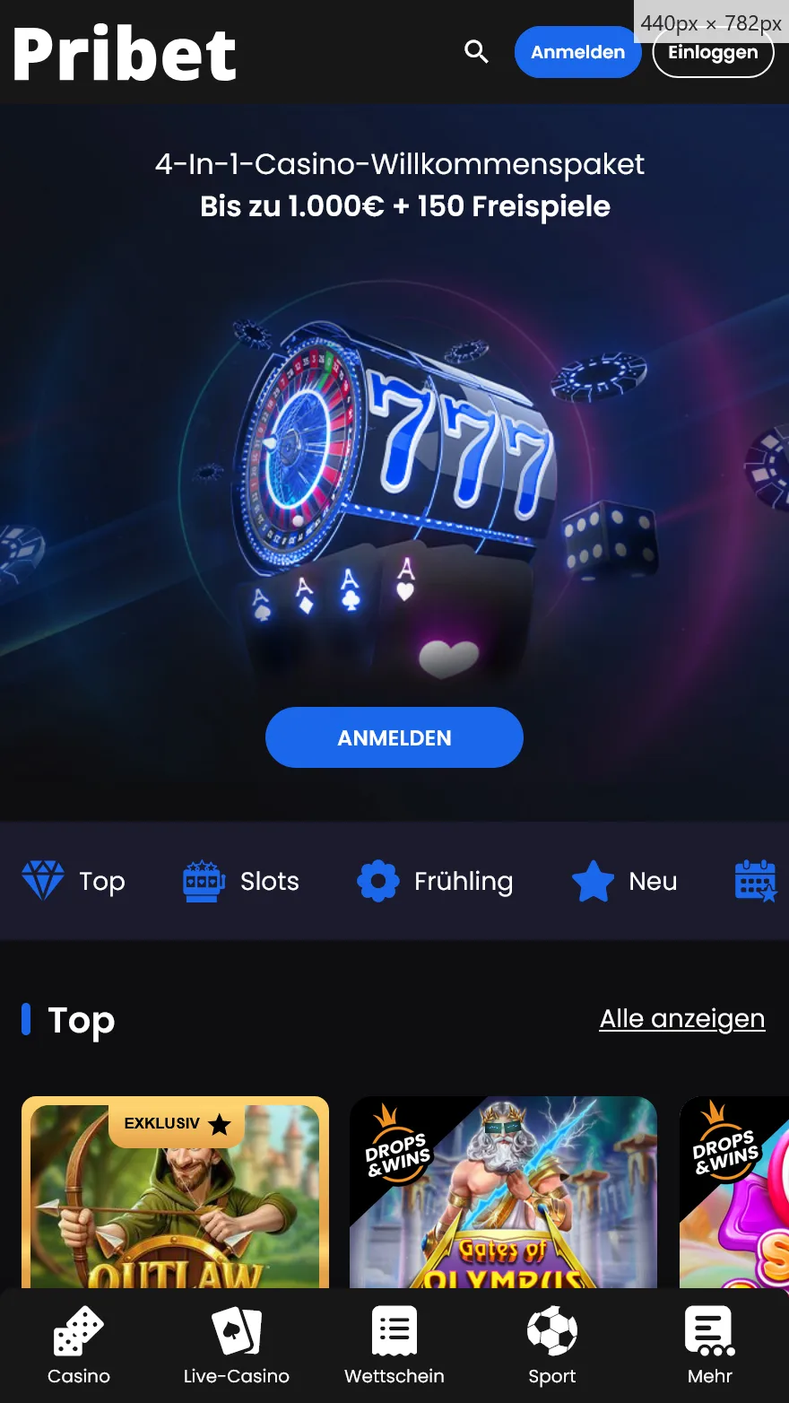 Pribet Casino Startseite