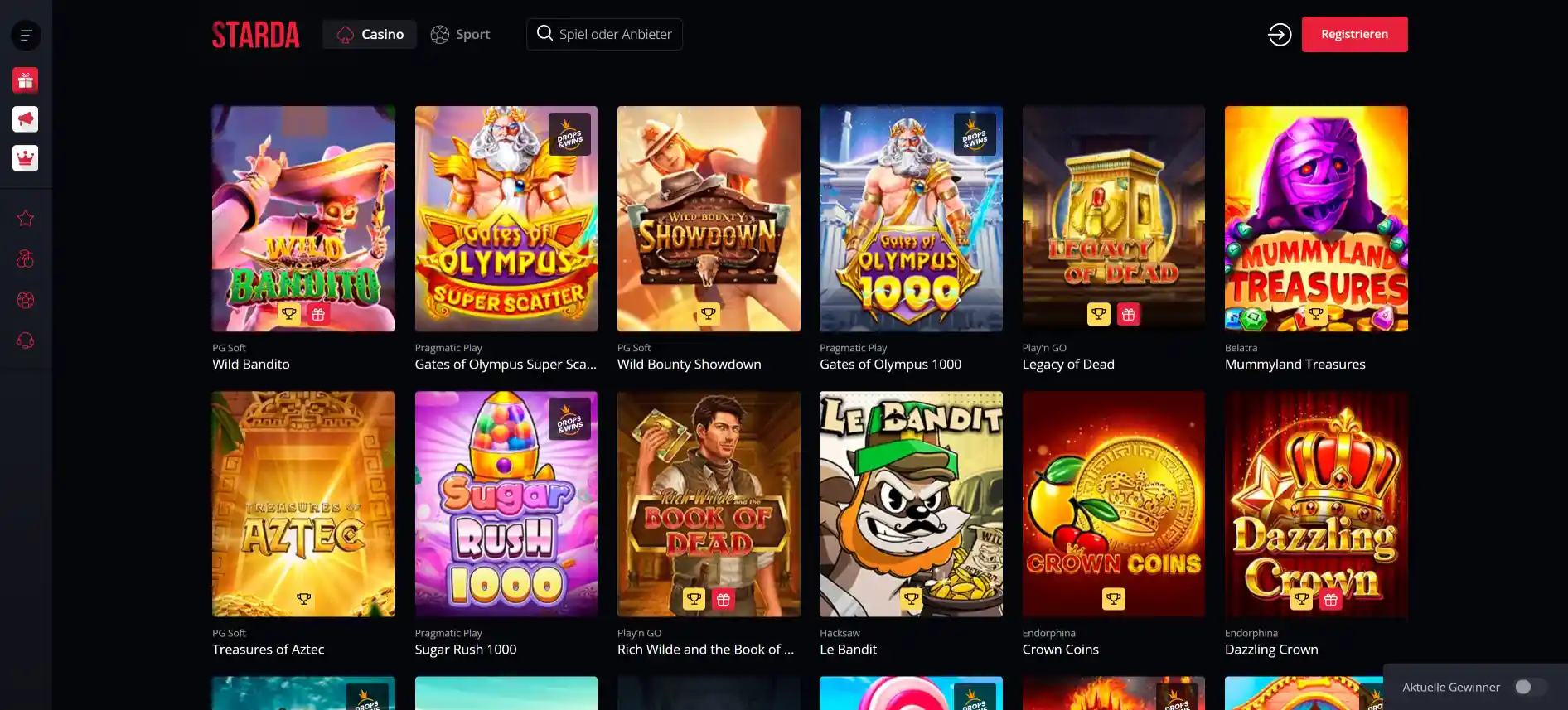 Starda Casino Spiele