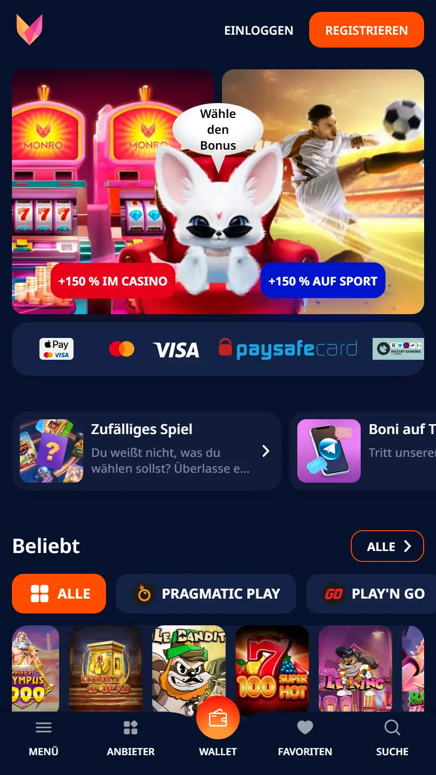 Monro Casino Startseite