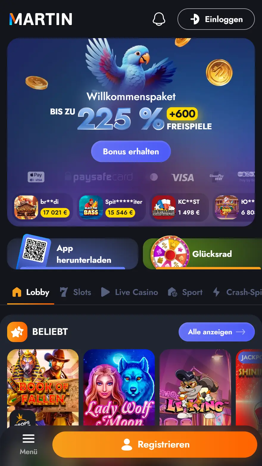 Martin Casino Startseite